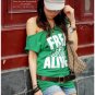 Green Sweet Sequined T-Shirt Japan Style
