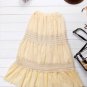 Yellow Beautiful Wrinkled Long Skirt