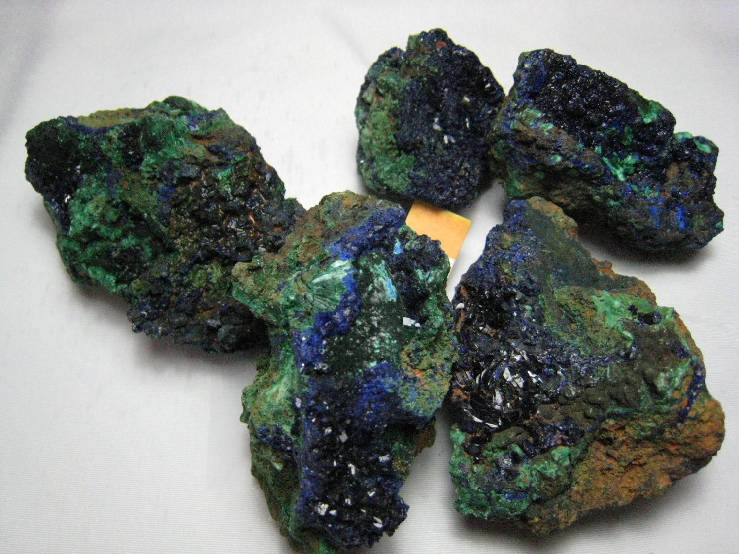 Azurite with Malachite