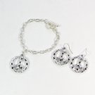 Peace Braclet and earring set