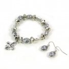 Fleur-de-lis Bracelet and Earring Set