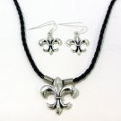 Fleur-de-lis Necklace and Earring Set