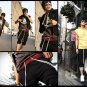 Leisure two-pockets back seventh pants black