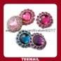 latest beautiful acrylic rhinestone button with shank and plating base in hot selling