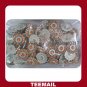 latest beautiful acrylic rhinestone button with shank and plating base in hot selling
