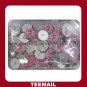 latest beautiful acrylic rhinestone button with shank and plating base in hot selling