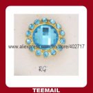 latest beautiful acrylic rhinestone button with shank and plating base in hot selling