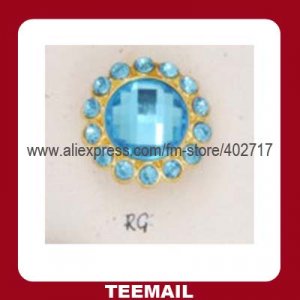 latest beautiful acrylic rhinestone button with shank and plating base in hot selling