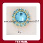 latest beautiful acrylic rhinestone button with shank and plating base in hot selling