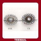 latest beautiful acrylic rhinestone button with shank and plating base in hot selling