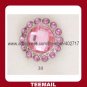 latest beautiful acrylic rhinestone button with shank and plating base in hot selling
