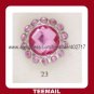 latest beautiful acrylic rhinestone button with shank and plating base in hot selling
