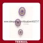 latest beautiful acrylic rhinestone button with shank and plating base in hot selling