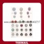 latest beautiful acrylic rhinestone button with shank and plating base in hot selling