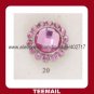 latest beautiful acrylic rhinestone button with shank and plating base in hot selling