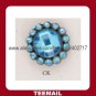 latest beautiful acrylic rhinestone button with shank and plating base in hot selling