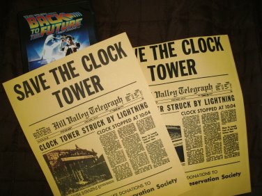 BACK TO THE FUTURE Clock Tower Flyer Replica