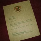 HARRY POTTER, Personalized Acceptance Letter, plus two additional free items.