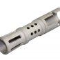 Ruger Mini 14 Muzzle Brake w/Rolled Pin - Silver