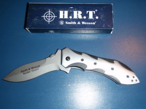 Smith & Wesson HRT Border Guard  Silver/Black Knife