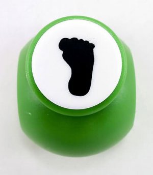 Footprint Paper Shaper Stamp 1.5cm Punch Scrapbooking #10208