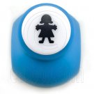 Girl Children Paper Craft Stamp 1.5cm Punch Scrapbooking #11598