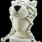 White Tiger Mascot Fancy Dress Costume Mask Fur Hat Cap #11234