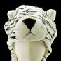 White Tiger Mascot Fancy Dress Costume Mask Fur Hat Cap #11234