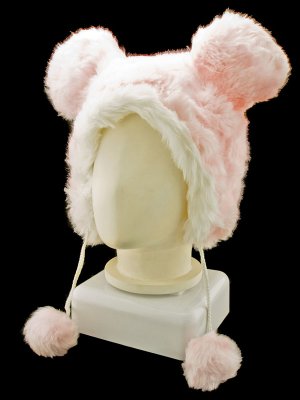 Pink Mouse Rabbit Mascot Fancy Dress Costume Fur Hat Cap #11237