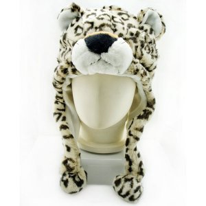 Leopard Animals Mascot Fancy Dress Costume Fur Hat Mask Cap #11306
