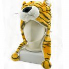 Tiger Animals Mascot Plush Fancy Dress Costume Fur Hat Cap #11383