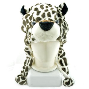 Leopard Spots Mascot Plush Fancy Dress Costume Fur Hat Cap #11417