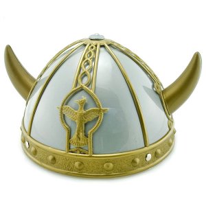 Viking Warrior Nordic Costume Fancy Dress Up Fur Hat Helmet #11435