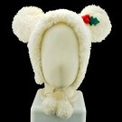 White Mouse Bow X'Mas Fancy Dress Costume Warmer Fur Hat #11446