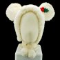 White Mouse Bow X'Mas Fancy Dress Costume Warmer Fur Hat #11446
