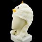 White Chick Mascot Plush Fancy Costume Fur Hat Cap Mask #11462