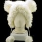 White Mouse Rabbit Mascot Fancy Dress Costume Fur Hat Cap #11236