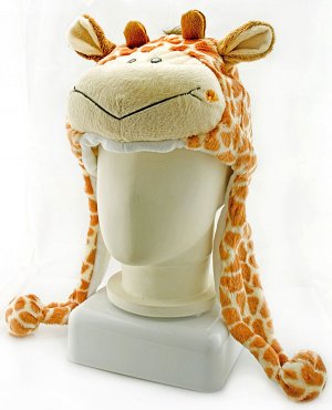 Giraffe Plush Mascot Fancy Dress Costume Mask Fur Hat Cap #50913