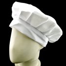 Plain White Chef BBQ Cook Puffy Hat Fancy Dress Costume #11437