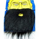 Black Halloween Fake Beard Mustache Facial Hair Costume #11095