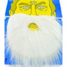 White Halloween Fake Beard Mustache Facial Hair Costume #11096