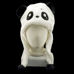 Panda Mascot Plush Fancy Costume Animals Fur Hat Cap #11512