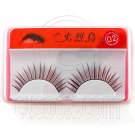 Black 10mm Fake False Eyelashes Lashes for Halloween Party #11723