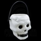 White New Devil Skull Head Halloween Party Small Bucket #11749