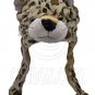 Leopard Cheetah Jaguar Light Brown Mascot Plush Fancy Costume Animals Fur Hat Cap #51374
