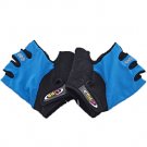 Gel Padded Palm Half Finger Cycling Bike Gloves BLUE #51388