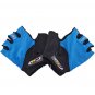 Gel Padded Palm Half Finger Cycling Bike Gloves BLUE #51388