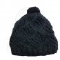 Plain Wool Beanie with Diamond Pattern Double Layer (BLACK) #51402