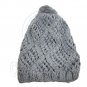 Plain Wool Beanie with Diamond Pattern Double Layer (GRAY) #51404