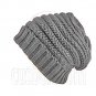 Plain Beanie with Mini Stripe Pattern Unisex Winter Hat GRAY GREY #50039